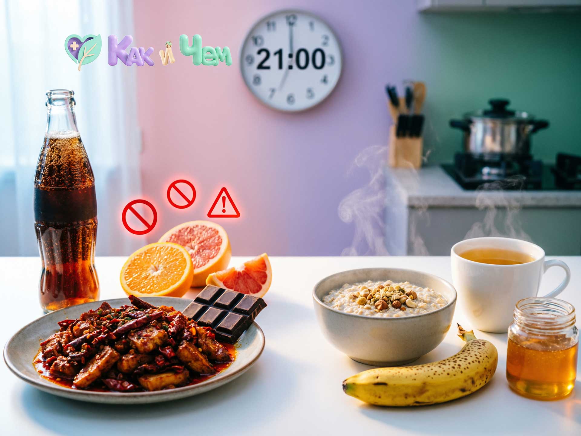 Диета перед сном от кашля.
